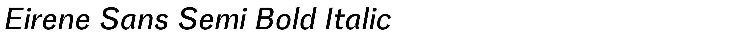 Eirene Sans Semi Bold Italic
